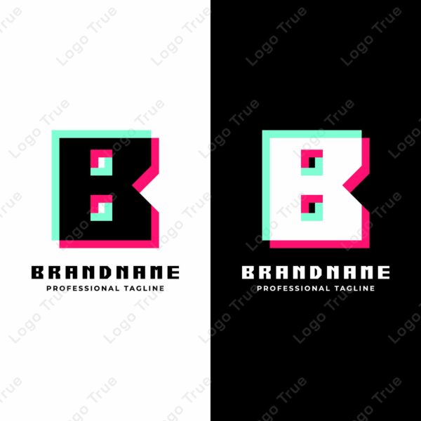 Letter B Glitch Logo, Great for Futuristic and Innovative Projects Prayoga Cahya