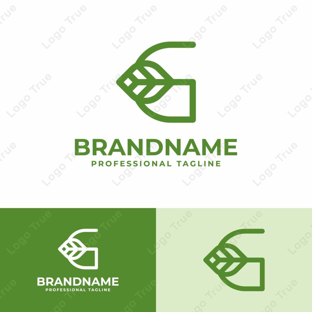 Letter G Leaf Logo, for business related to leaf, nature, plant, ecology, or environment with G initial Prayoga Cahya