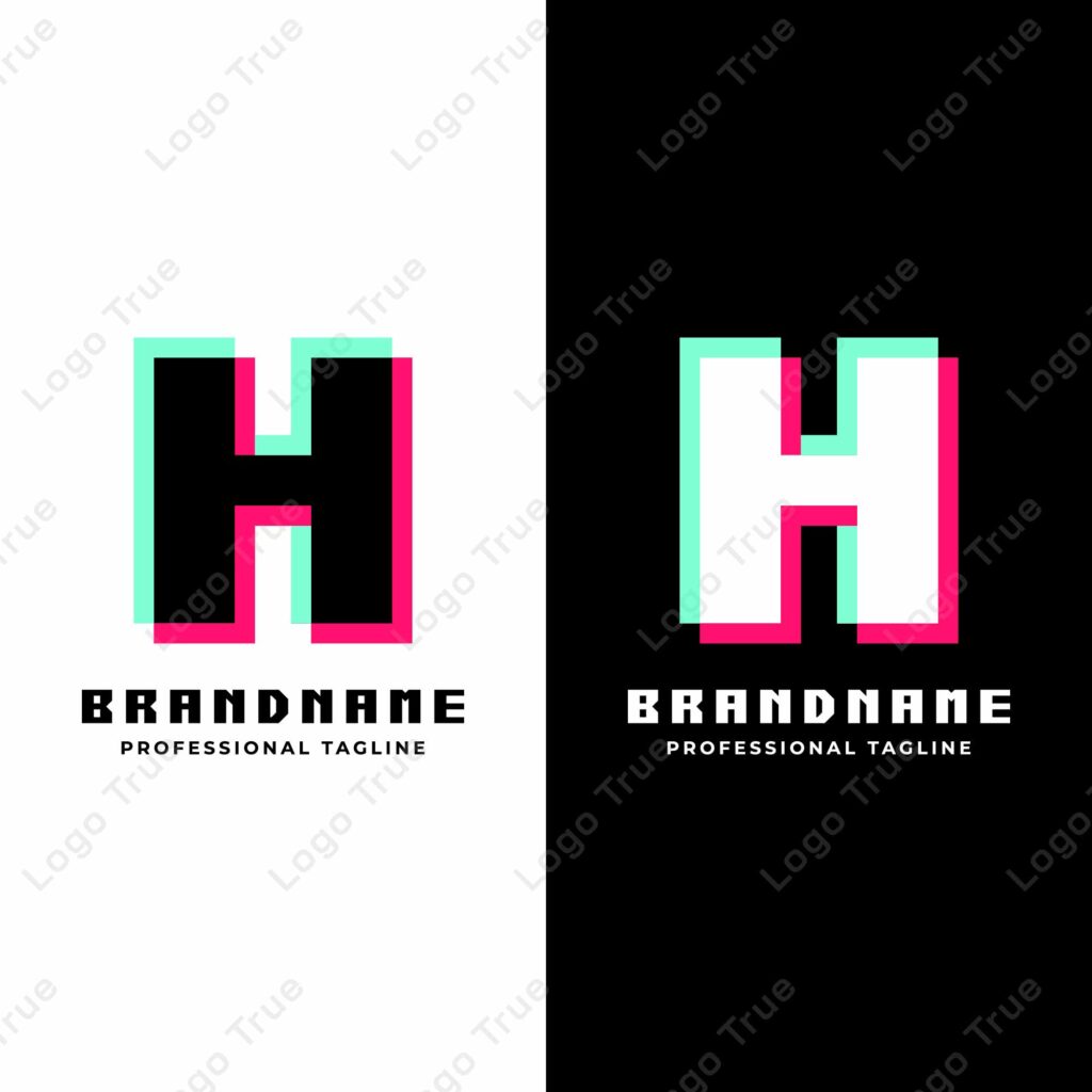 Letter H Glitch Logo, Great for Futuristic and Innovative Projects Prayoga Cahya