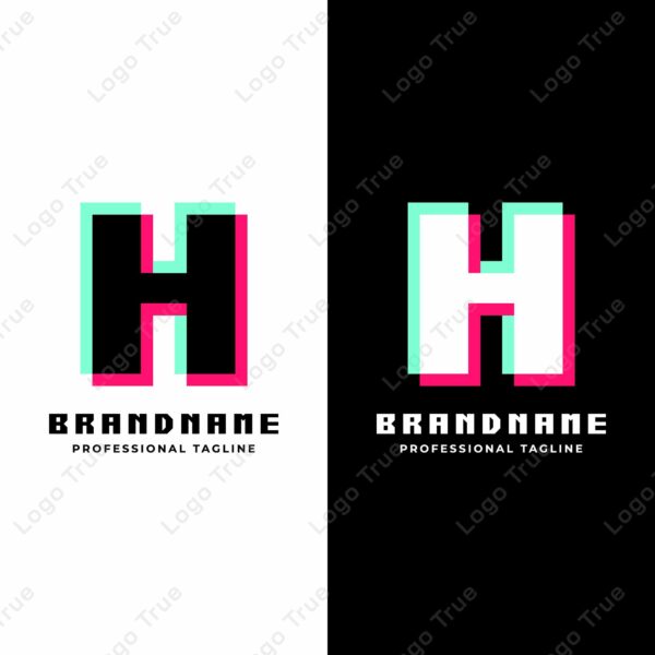 Letter H Glitch Logo, Great for Futuristic and Innovative Projects Prayoga Cahya