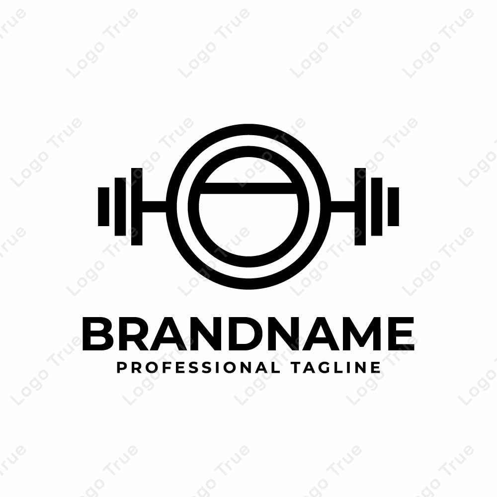 Letter I Barbell Gym Logo, Perfect for Fitness Centers and Gyms Prayoga Cahya