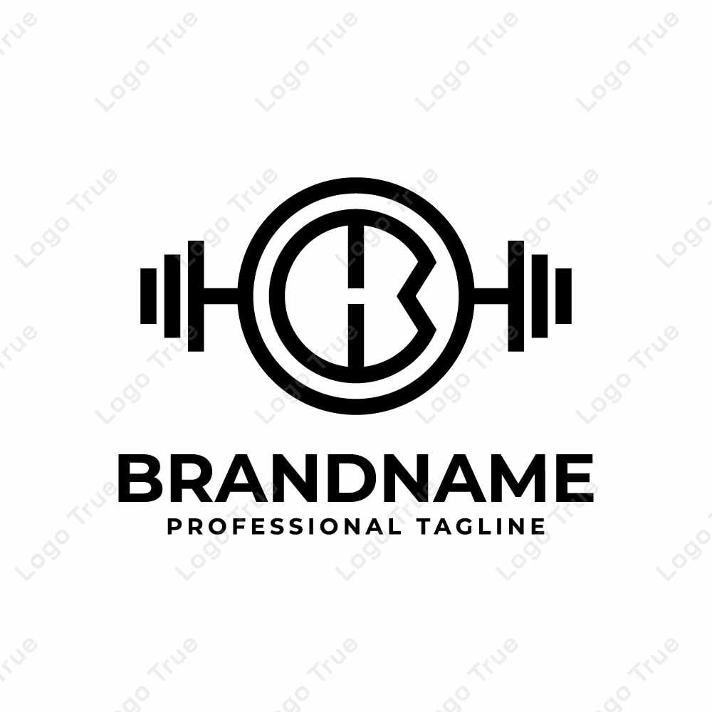 Letter K Barbell Gym Logo, Perfect for Fitness Centers and Gyms Prayoga Cahya