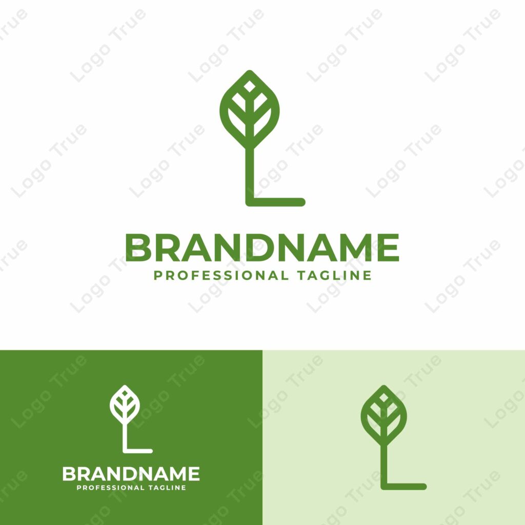 Letter L Leaf Logo, for business related to leaf, nature, plant, ecology, or environment with L initial Prayoga Cahya