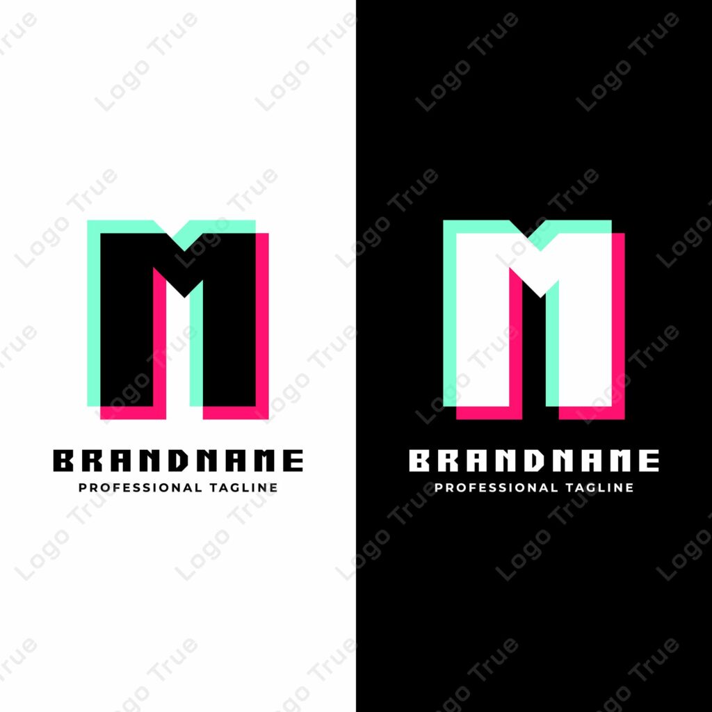 Letter M Glitch Logo, Great for Futuristic and Innovative Projects Prayoga Cahya