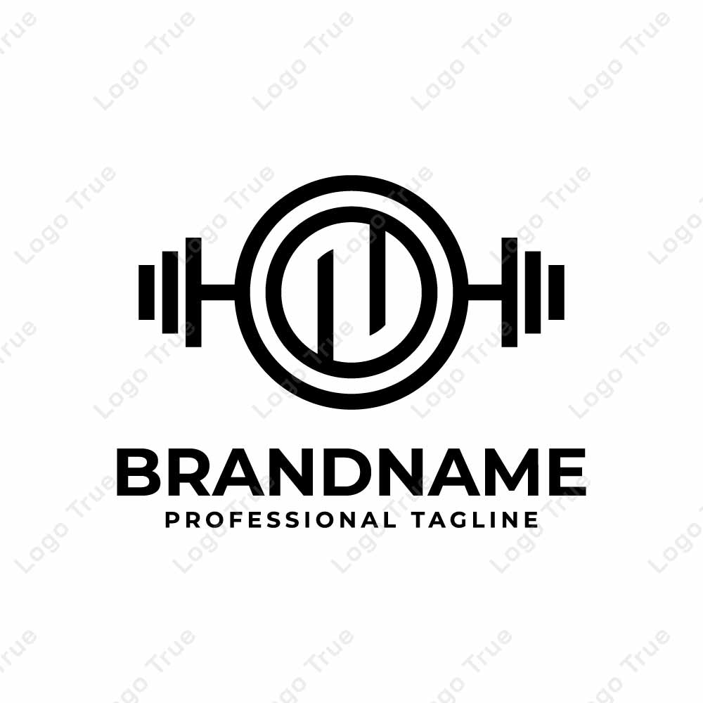 Letter N S Z Barbell Gym Logo, Perfect for Fitness Centers and Gyms Prayoga Cahya