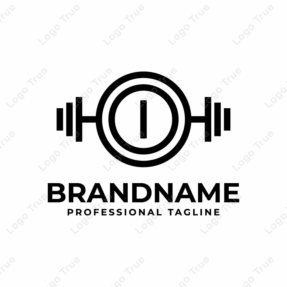 Letter O Barbell Gym Logo, Perfect for Fitness Centers and Gyms Prayoga Cahya