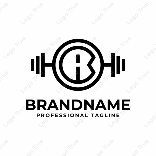 Letter R Barbell Gym Logo, Perfect for Fitness Centers and Gyms Prayoga Cahya