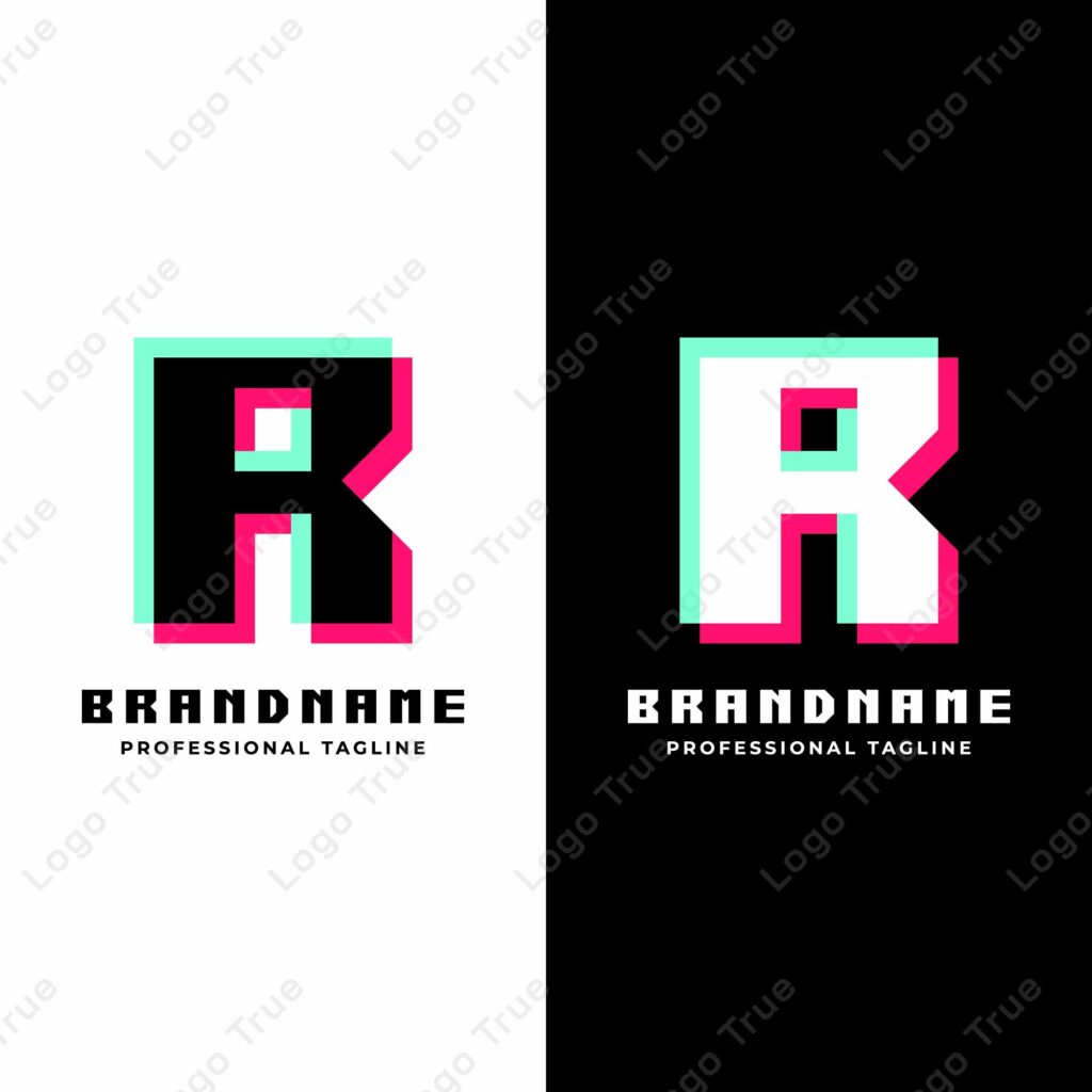 Letter R Glitch Logo, Great for Futuristic and Innovative Projects Prayoga Cahya