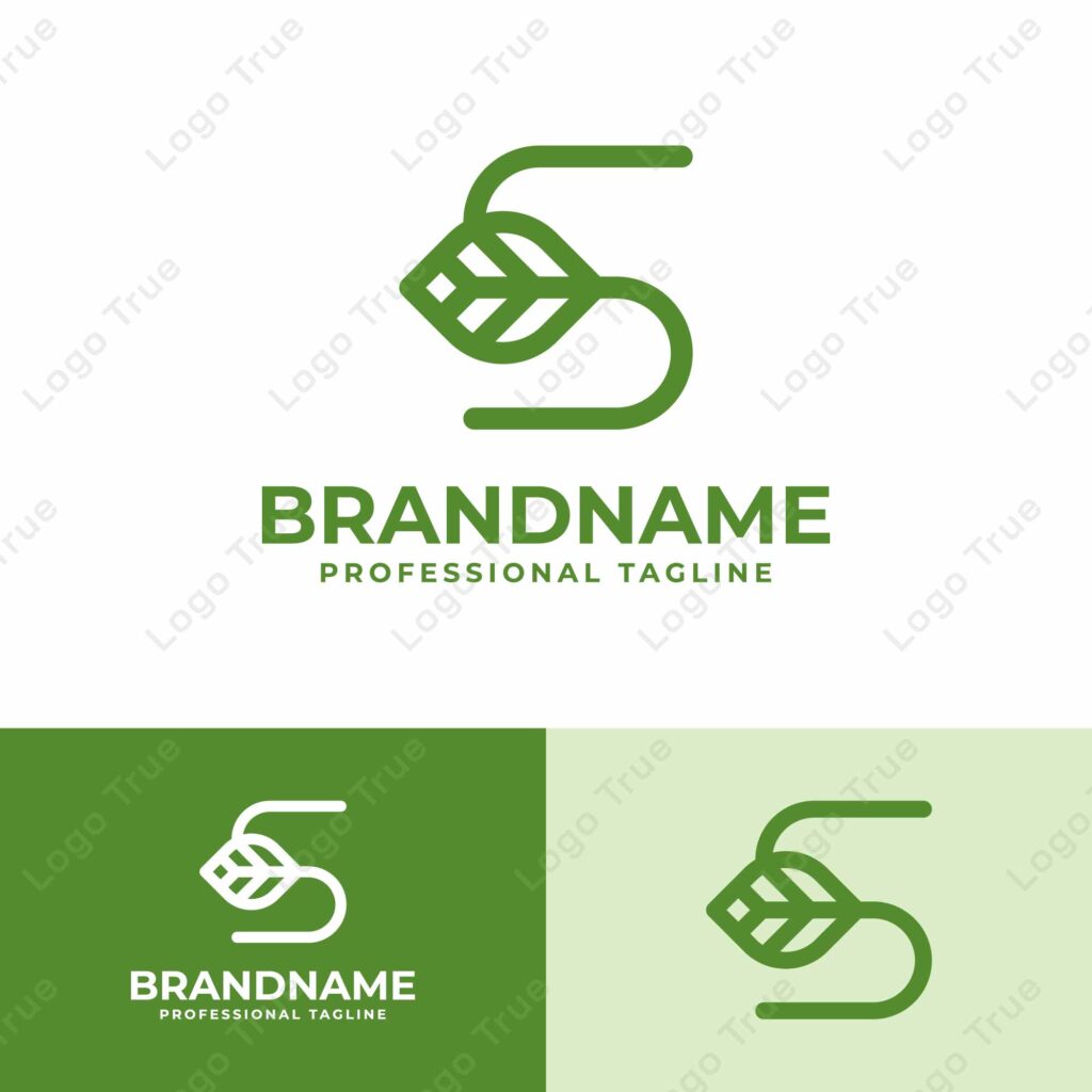 Letter S Leaf Logo, for business related to leaf, nature, plant, ecology, or environment with S initial Prayoga Cahya