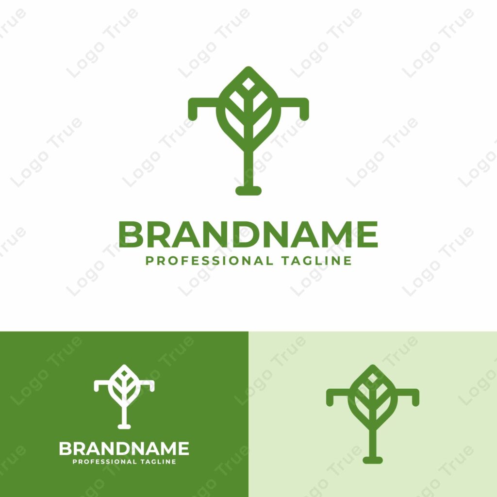 Letter T Leaf Logo, for business related to leaf, nature, plant, ecology, or environment with T initial Prayoga Cahya