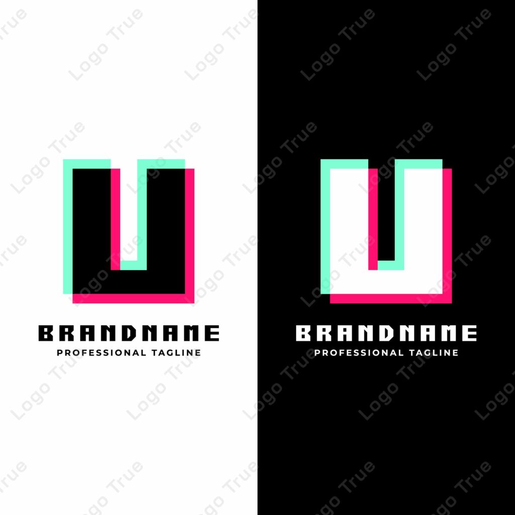 Letter U Glitch Logo, Great for Futuristic and Innovative Projects Prayoga Cahya