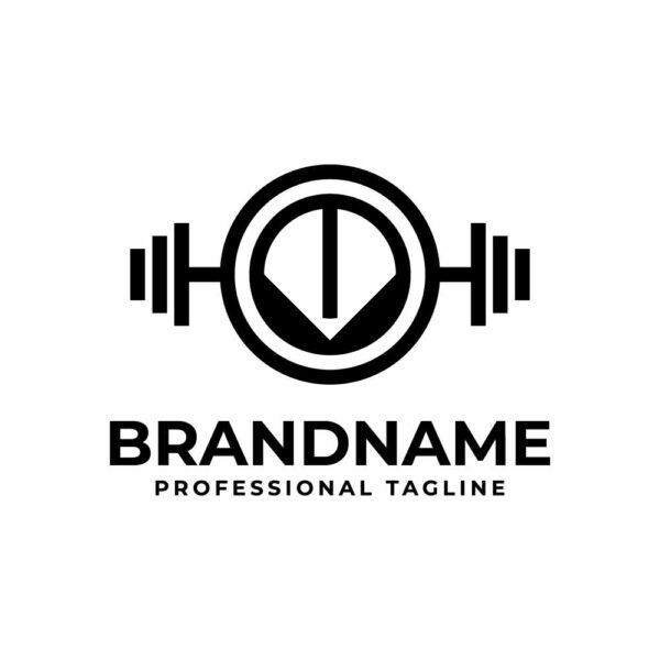 Letter V Barbell Gym Logo, Perfect for Fitness Centers and Gyms Prayoga Cahya