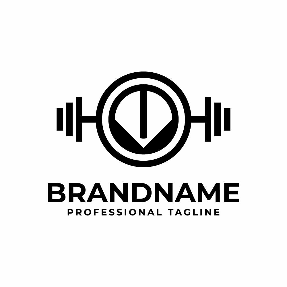 Letter V Barbell Gym Logo, Perfect for Fitness Centers and Gyms Prayoga Cahya