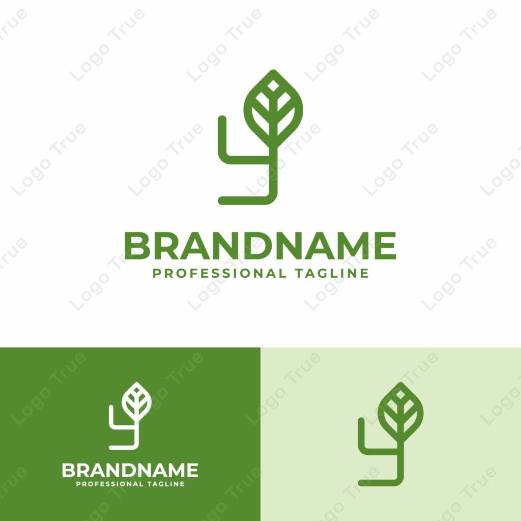 Letter Y Leaf Logo, for business related to leaf, nature, plant, ecology, or environment with Y initial Prayoga Cahya
