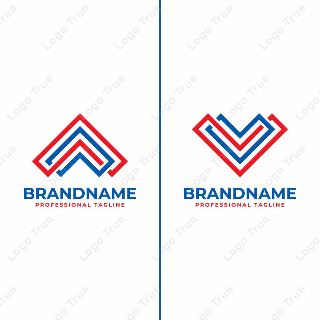 Letters AA or VV Monogram Logo Set, suitable for any business with AA or VV initials Prayoga Cahya