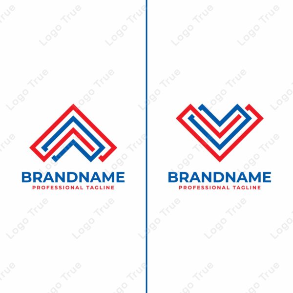 Letters AA or VV Monogram Logo Set, suitable for any business with AA or VV initials Prayoga Cahya