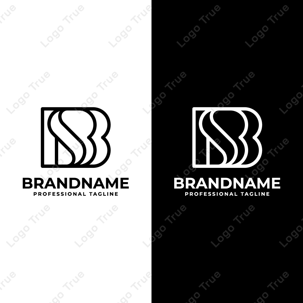 Letters BS Monogram Logo Prayoga Cahya