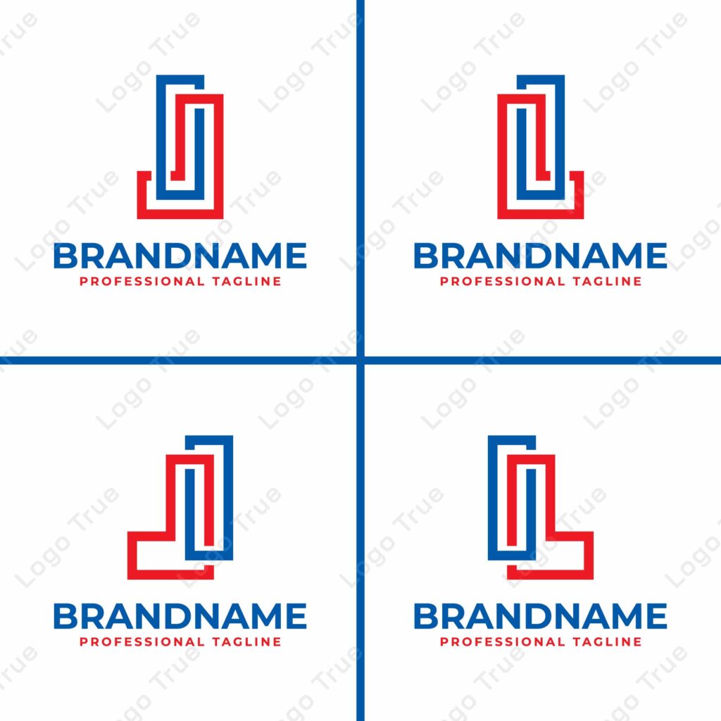 Letters IJ or IL Monogram Logo Set, for any business with IJ, JI, IL, or LI initials Prayoga Cahya