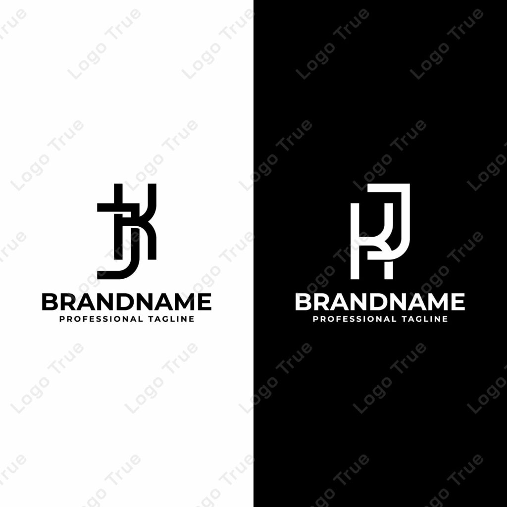 Letters JK and KJ Monogram Logo, suitable for any business with JK or KJ initials Prayoga Cahya