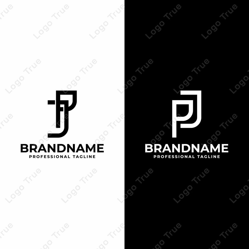 Letters JP and PJ Monogram Logo, suitable for any business with JP or PJ initials Prayoga Cahya
