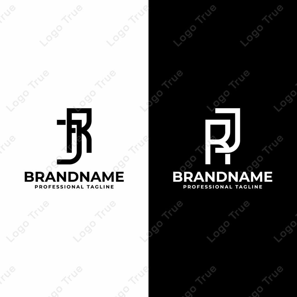 Letters JR and RJ Monogram Logo, suitable for any business with JR or RJ initials Prayoga Cahya