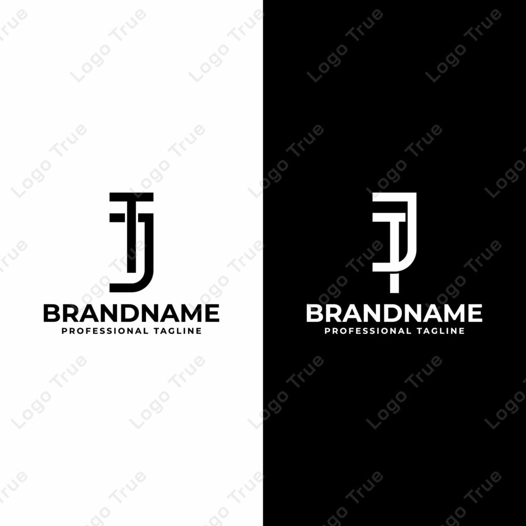 Letters JT and TJ Monogram Logo, suitable for any business with JT or TJ initials Prayoga Cahya