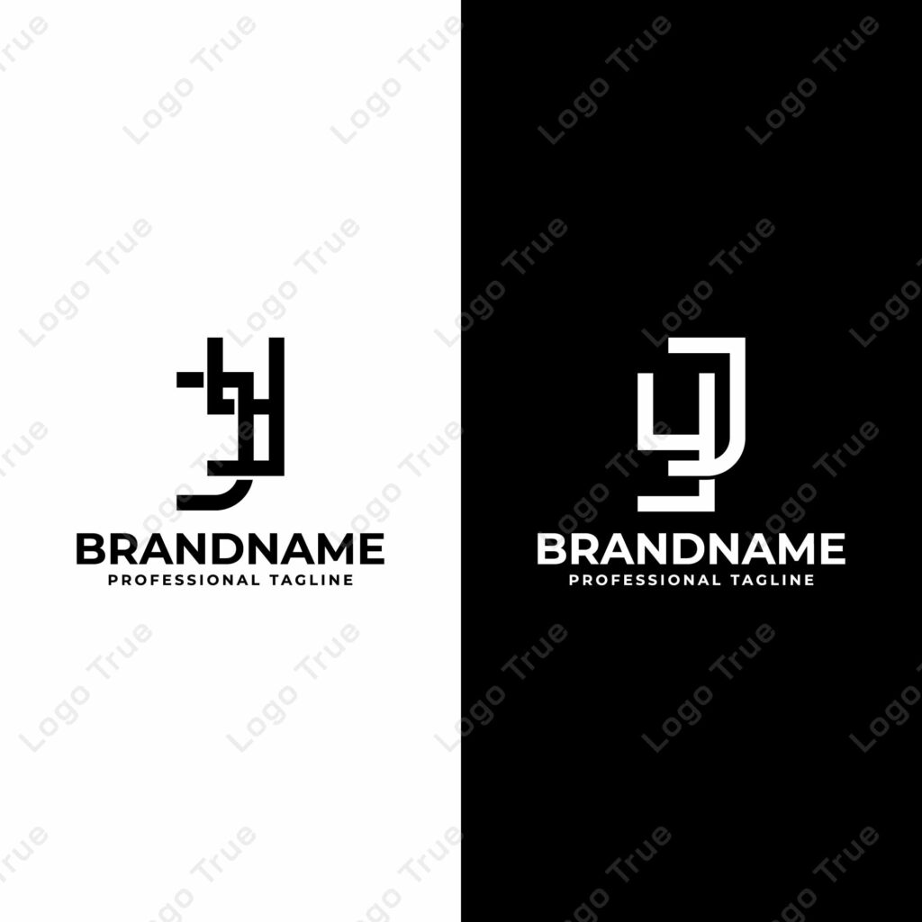 Letters JY and YJ Monogram Logo, suitable for any business with JY or YJ initials Prayoga Cahya