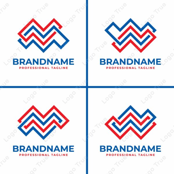 Letters NM or NW Monogram Logo Set, for any business with NM, MN, NW, or WN initials Prayoga Cahya