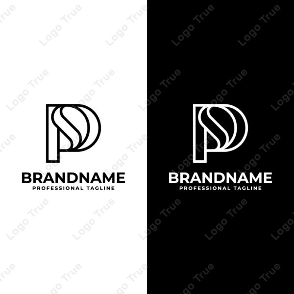 Letters PS Monogram Logo Prayoga Cahya