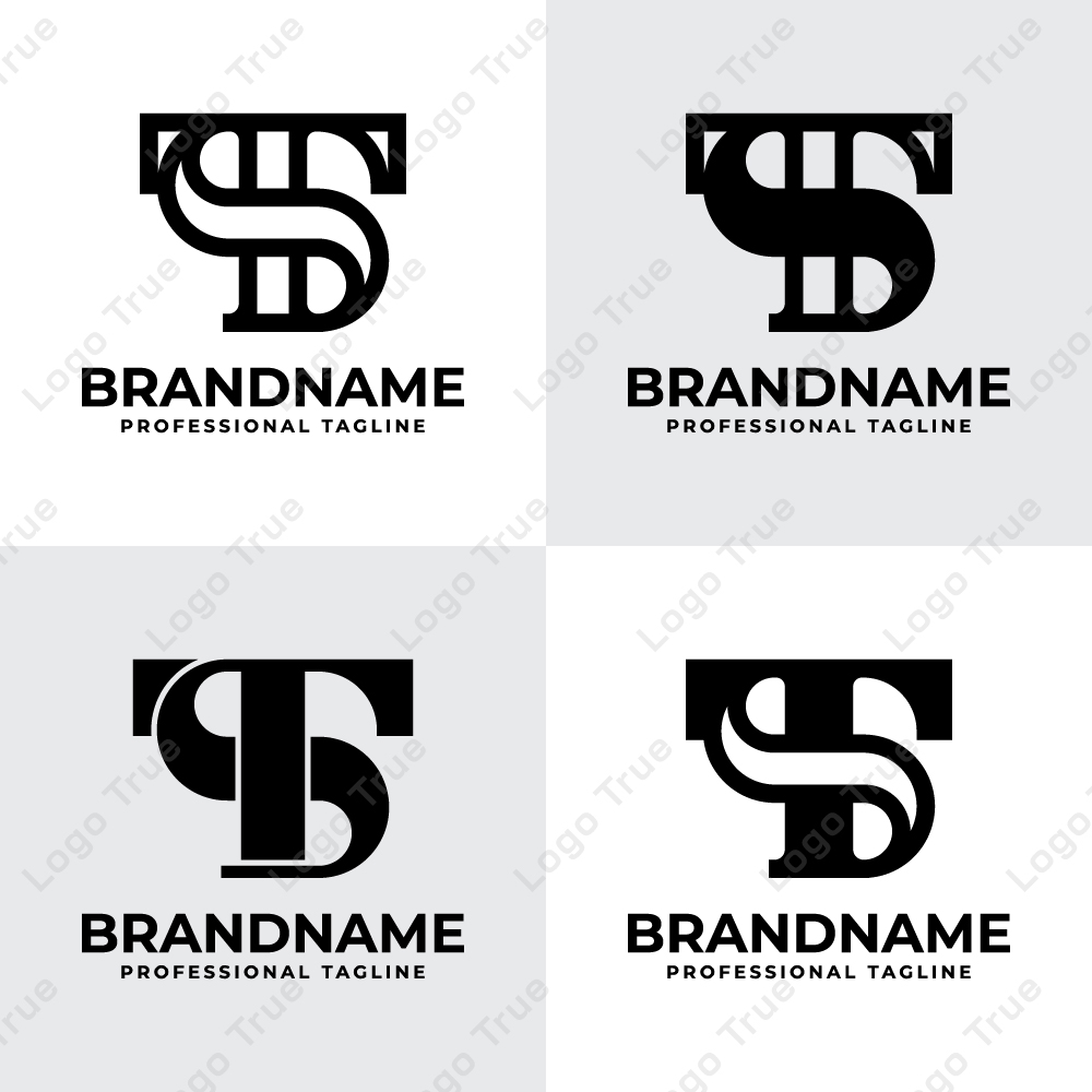 Letters TS Monogram Logo Set Prayoga Cahya