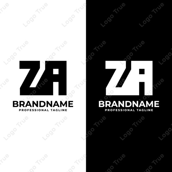 Letters ZA Monogram Logo Prayoga Cahya