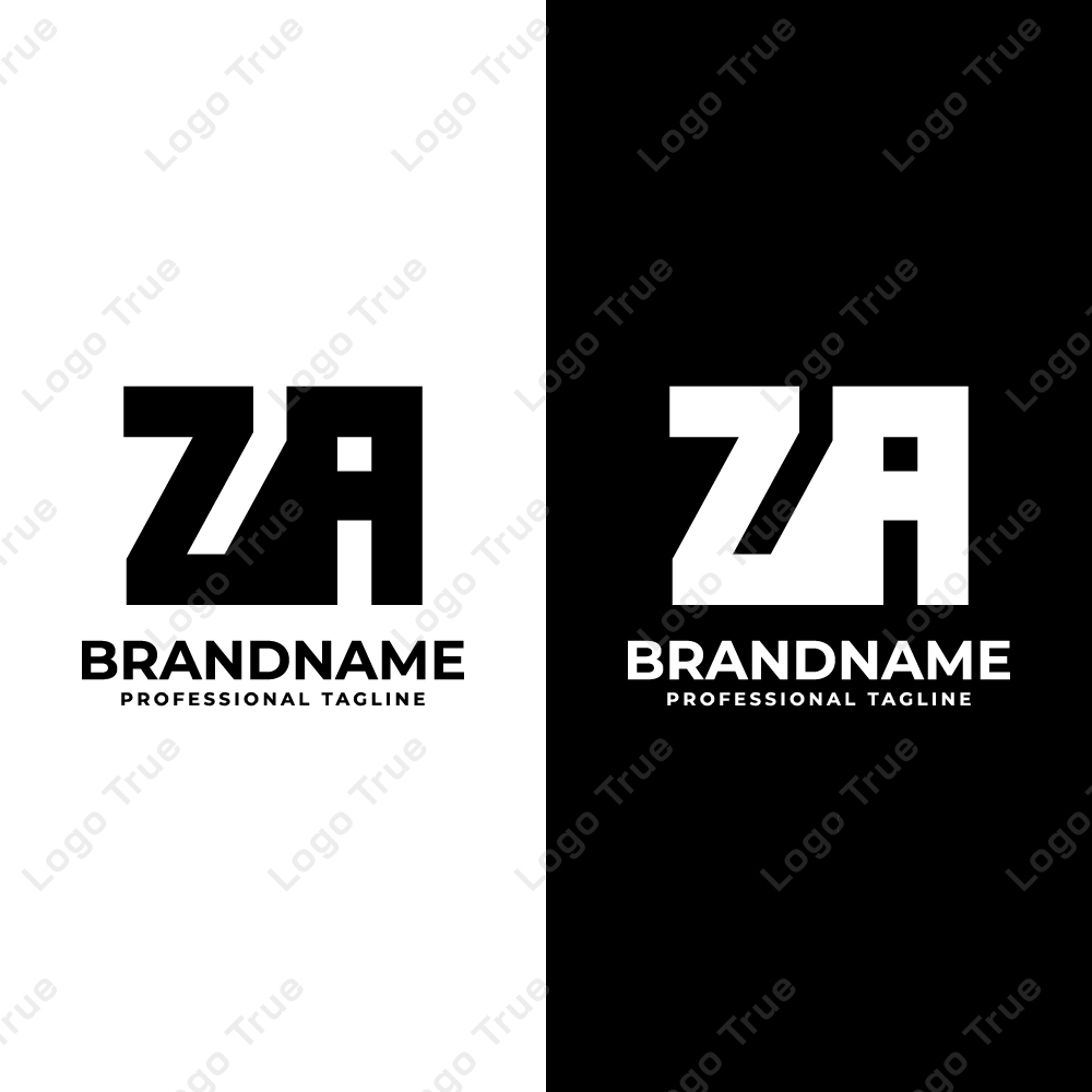 Letters ZA Monogram Logo Prayoga Cahya