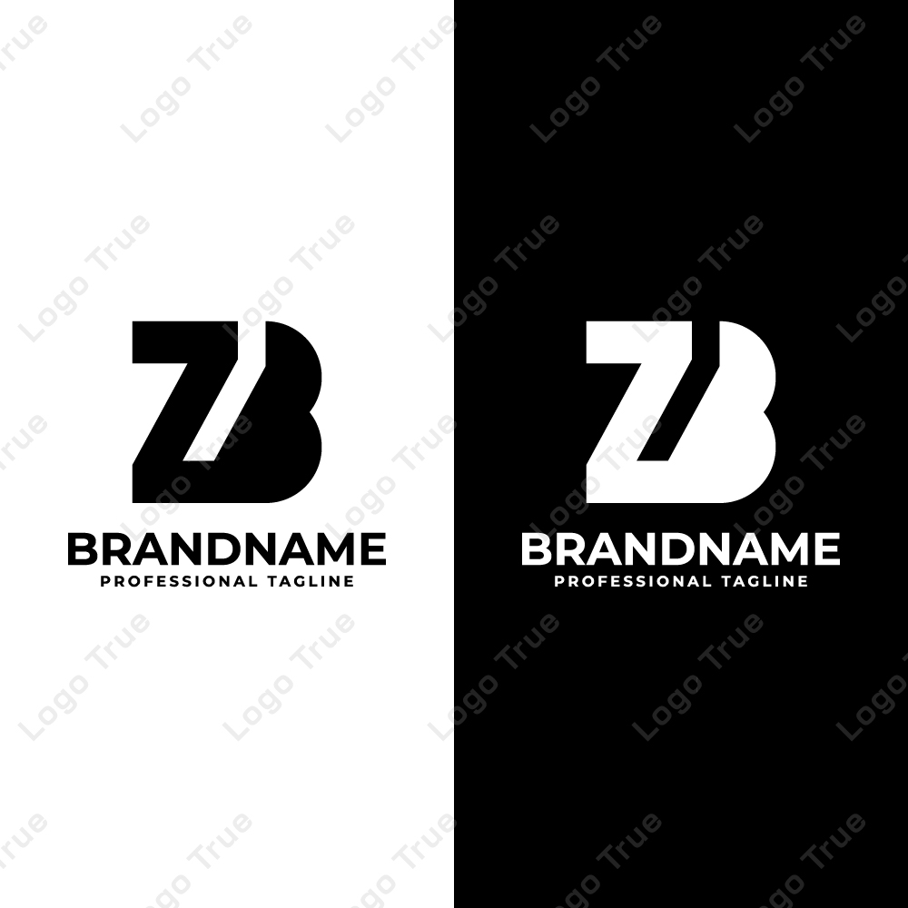 Letters ZB Monogram Logo Prayoga Cahya