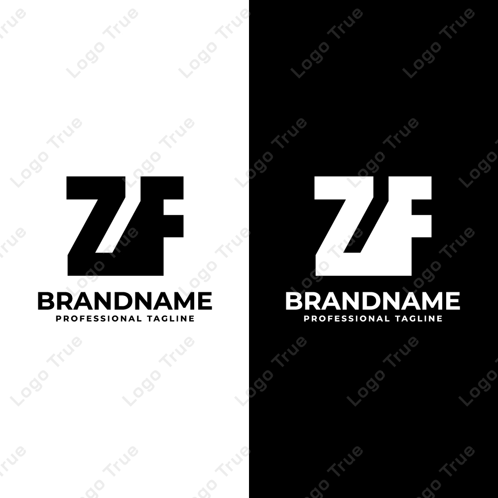 Letters ZF Monogram Logo Prayoga Cahya