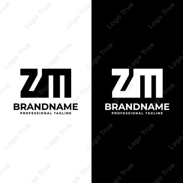 Letters ZM Monogram Logo Prayoga Cahya