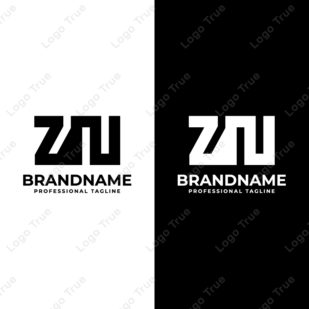 Letters ZN Monogram Logo Prayoga Cahya