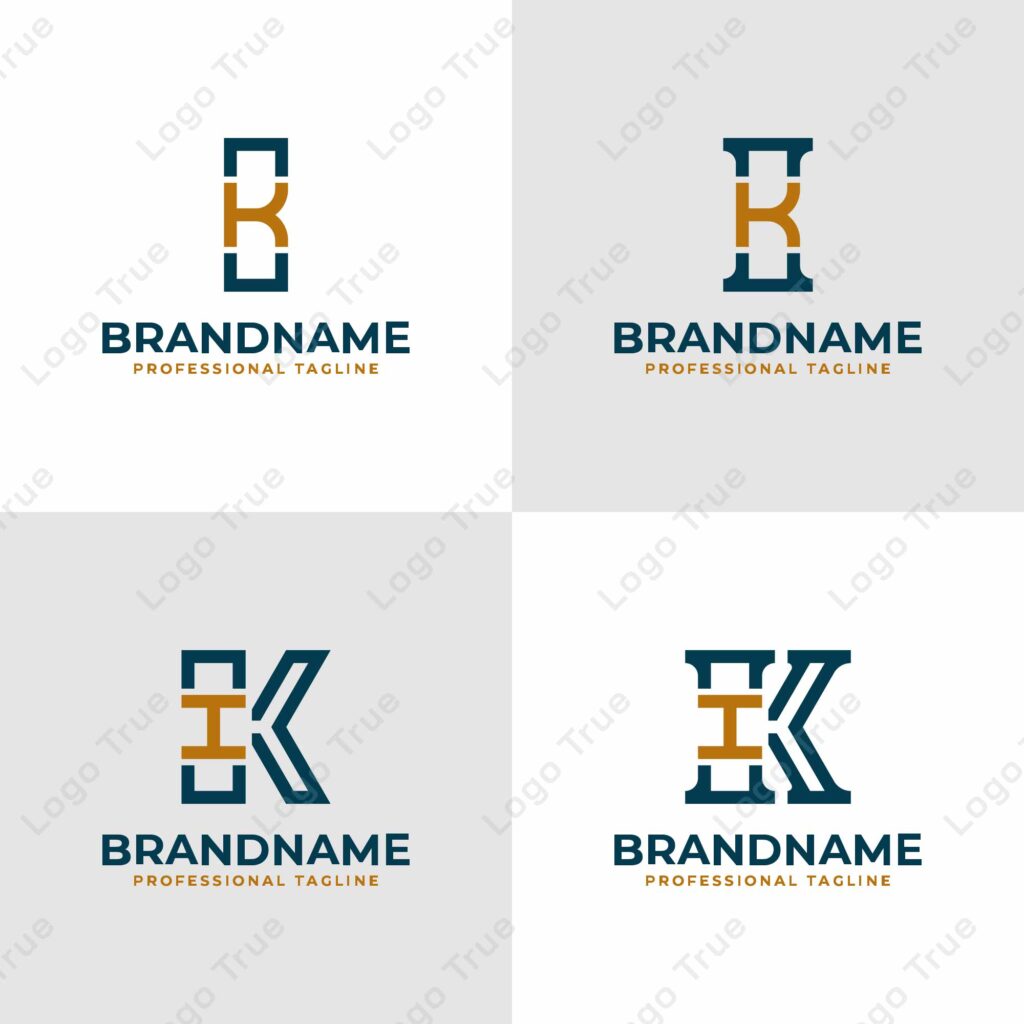 Elegant Letters IK and KI Monogram Logo, suitable for business with IK or KI initials Prayoga Cahya