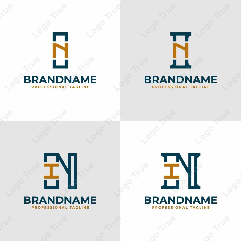 Elegant Letters IN and NI Monogram Logo, suitable for business with IN or NI initials Prayoga Cahya