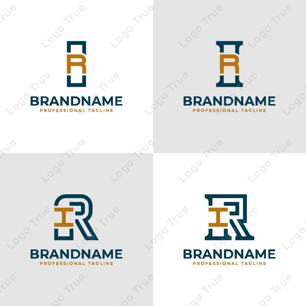 Elegant Letters IR and RI Monogram Logo, suitable for business with IR or RI initials Prayoga Cahya