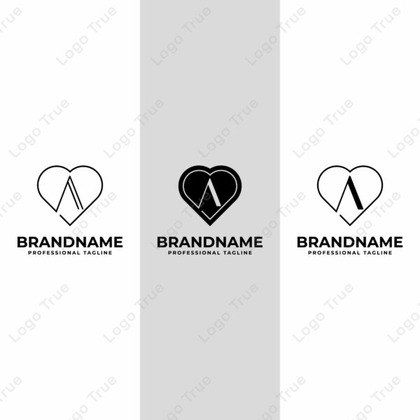 Letter A Love Logo Set, suitable for any business with A initial related to love Prayoga Cahya