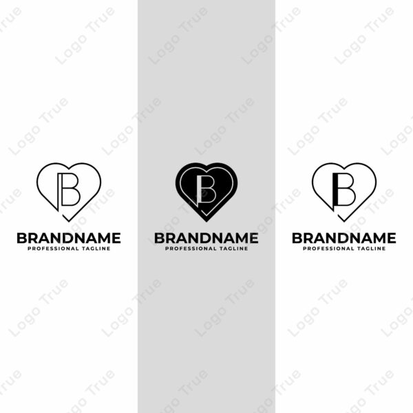 Letter B Love Logo Set, suitable for any business with B initial related to love Prayoga Cahya