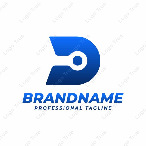 Letter D Technology Logo, suitable for any business with D initials Prayoga Cahya