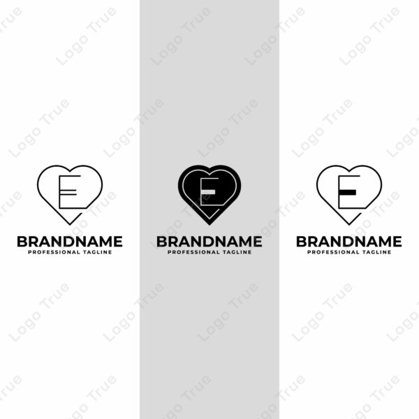 Letter E Love Logo Set, suitable for any business with E initial related to love Prayoga Cahya
