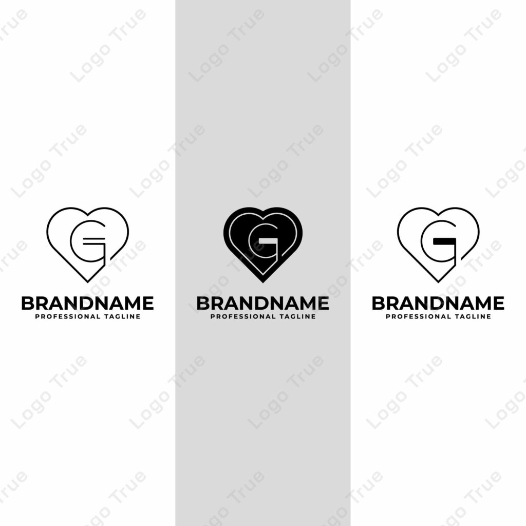 Letter G Love Logo Set, suitable for any business with G initial related to love Prayoga Cahya