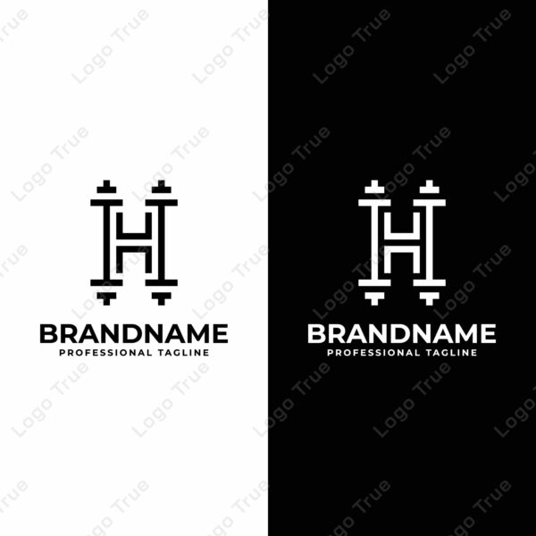 Letter H Barbell Logo, Perfect for Fitness and Gym Brands Prayoga Cahya