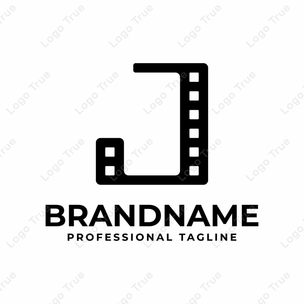 Letter J Film Logo, Perfect for Movie or Cinema Production Studios Prayoga Cahya