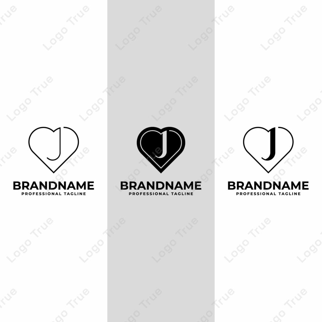 Letter J Love Logo Set, suitable for any business with J initial related to love Prayoga Cahya