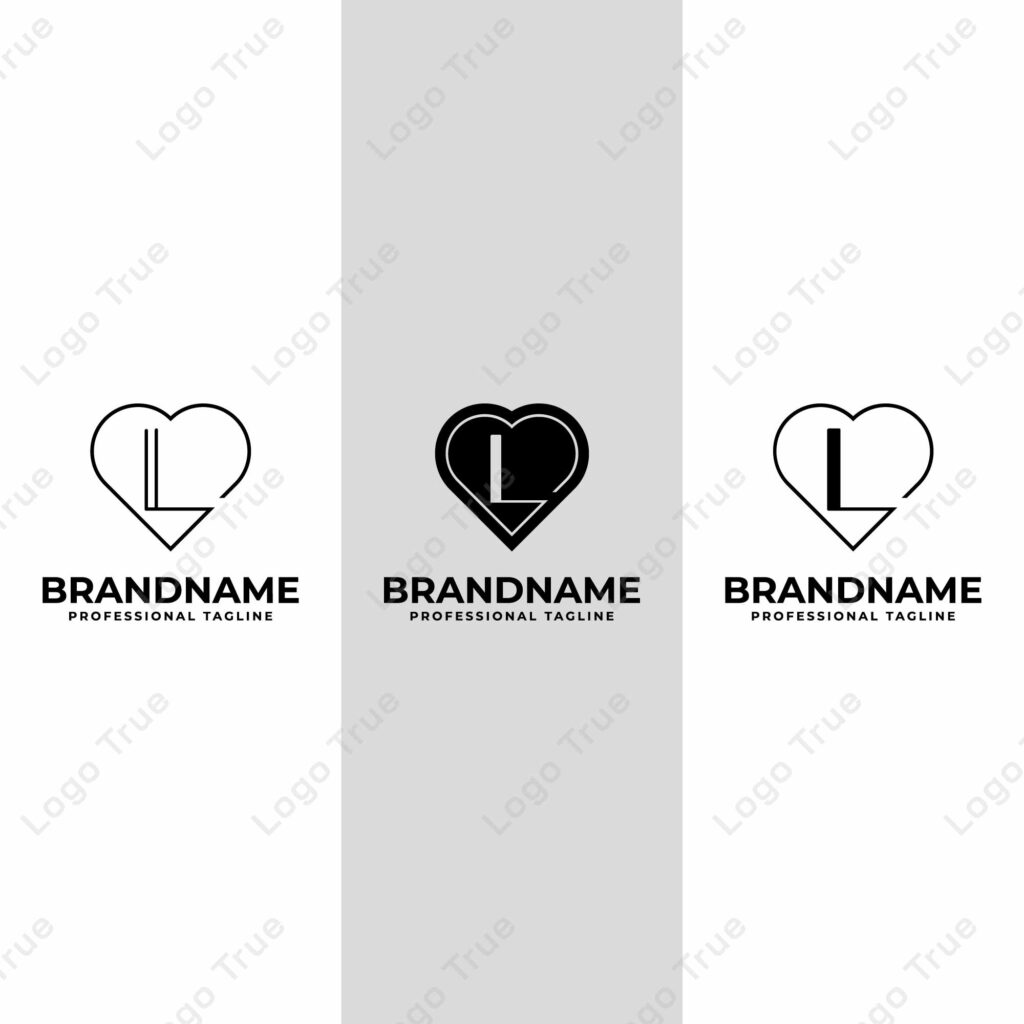Letter L Love Logo Set, suitable for any business with L initial related to love Prayoga Cahya