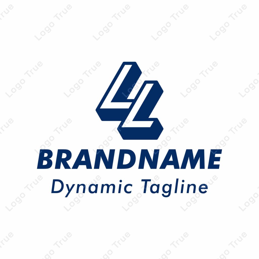 Letters LL 3D Monogram Logo, Suitable for business with LL initials Prayoga Cahya