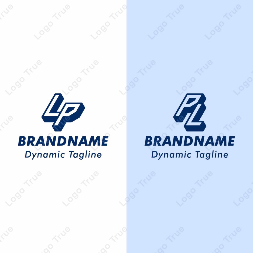 Letter LP and PL 3D Monogram Logo, Suitable for business with PL or LP initials Prayoga Cahya